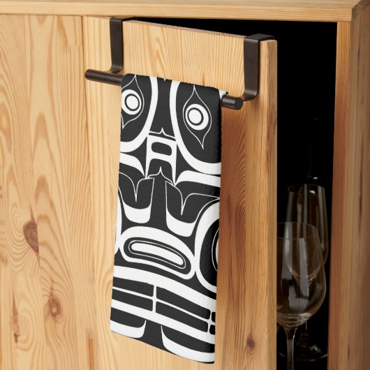 Haida Eagle Thunderbird Nordwestkolumbien Geschirrtuch (Drittel gefaltet)