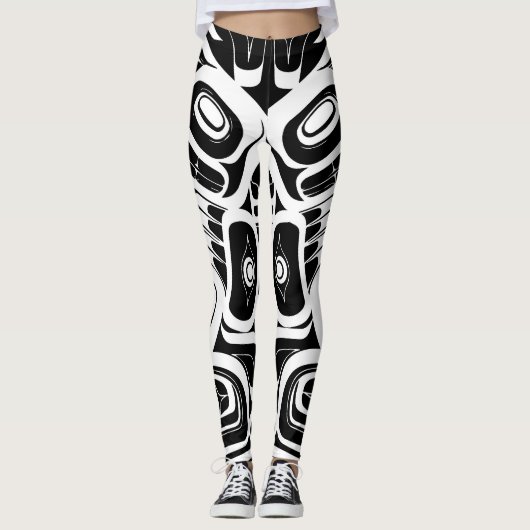 Haida Eagle Thunderbird Nordwestkolumbien Leggings (Vorderseite)