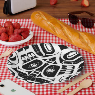 Haida Eagle Thunderbird Nordwestkolumbien Pappteller