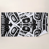 Haida Eagle Thunderbird Nordwestkolumbien Strandtuch (Vorderseite)