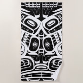 Haida Eagle Thunderbird Nordwestkolumbien Strandtuch (Vorderseite)