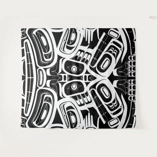 Haida Eagle Thunderbird Nordwestkolumbien Wandteppich (Vorderseite (Horizontal))