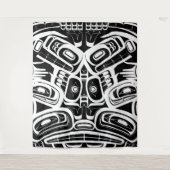 Haida Eagle Thunderbird Nordwestkolumbien Wandteppich (Vorderseite)