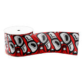 Haida Eagle Thunderbird Red Black Pattern Ripsband (Spule)