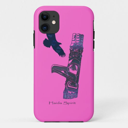 Haida Eagle & Totem Pole Kunst Case-Mate iPhone Hülle (Rückseite)