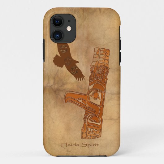 Haida Eagle & Totem Pole Kunst Case-Mate iPhone Hülle (Rückseite)