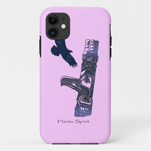 Haida Eagle & Totem Pole Kunst Case-Mate iPhone Hülle (Rückseite)