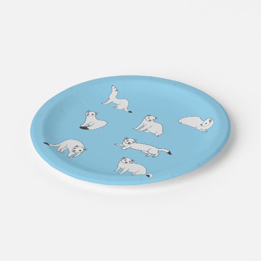 Haida Ermine Pappteller (Schrägansicht)