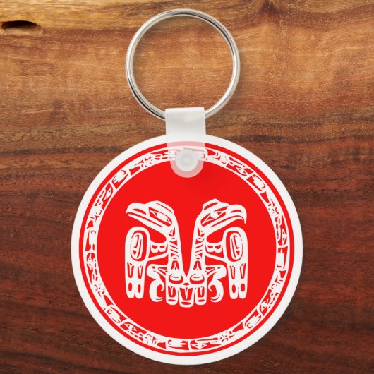 Haida-Flagge Schlüsselanhänger (Vorderseite)