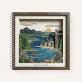 Haida Gwaii B.C. Canada Paper Collage Diorama Notizblock (Vorderseite)