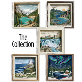 Haida Gwaii B.C. Canada Paper Collage Diorama Notizblock