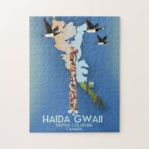 haida gwaii British Columbia Canadian map Puzzle