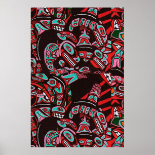 HAIDA KILLER WHALES POSTER