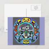 Haida-Kunst Postkarte (Vorne/Hinten)