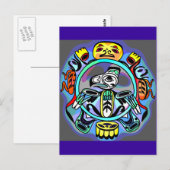 Haida-Kunst Postkarte (Vorne/Hinten)