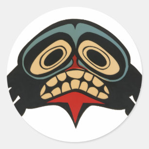 Haida-Kunst Runder Aufkleber
