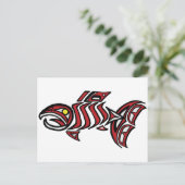 Haida Lachs Postkarte (Stehend Vorderseite)