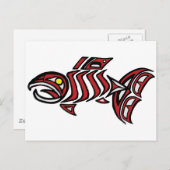 Haida Lachs Postkarte (Vorne/Hinten)