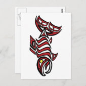 Haida Lachs Postkarte (Vorne/Hinten)