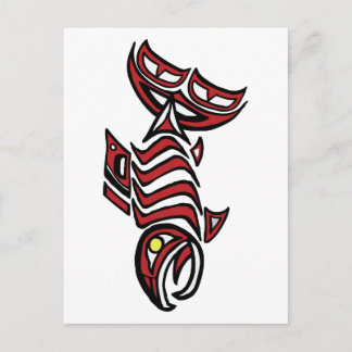 Haida Lachs Postkarte
