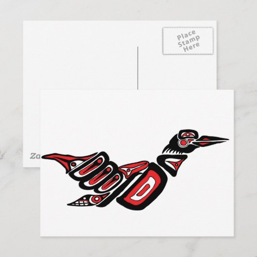 Haida Loon Postkarte (Vorne/Hinten)