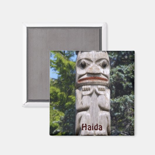 Haida Native American Totem Pole Art Magnet (Vorderseite/Rückseite)