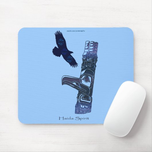 Haida Native American Totem Pole & Eagle Mousepad (Mit Mouse)