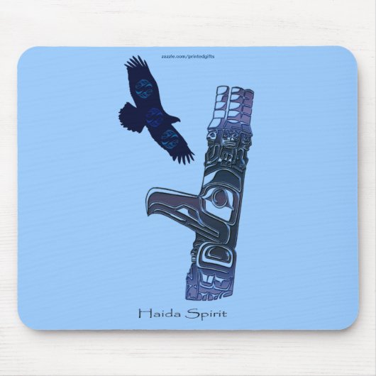 Haida Native American Totem Pole & Eagle Mousepad (Vorne)