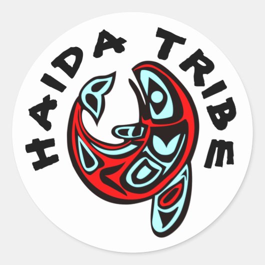 Haida Native Tribal Orca Tattoo Killer Whale Runder Aufkleber (Vorderseite)