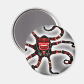 Haida Octopi Magnet (Vorderseite/Rückseite)