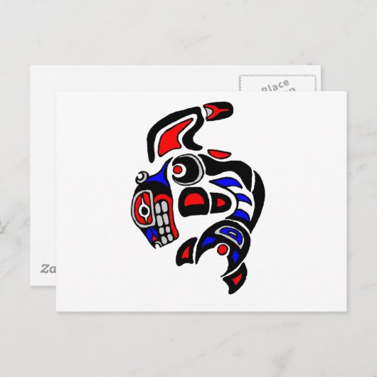 Haida Orca Postkarte (Vorne/Hinten)