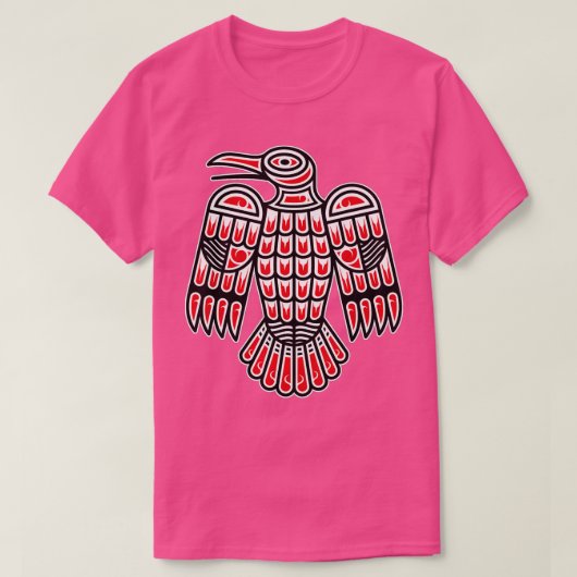 Haida Raven Amerikanische Ureinwohner Indigen T-Shirt (Design vorne)