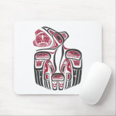 Haida Raven Design Mousepad (Mit Mouse)