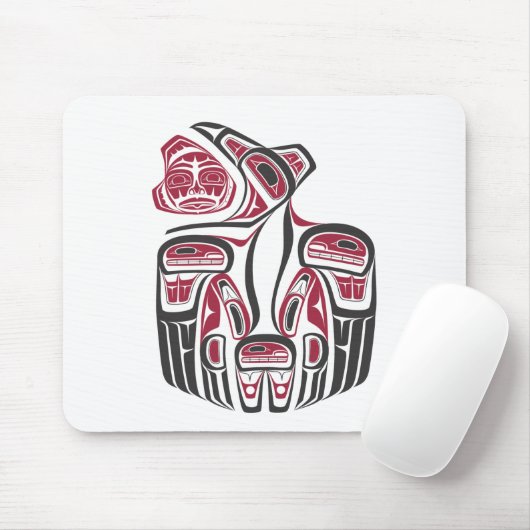 Haida Raven Design Mousepad (Mit Mouse)