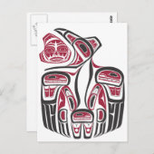 Haida Raven Design Postkarte (Vorne/Hinten)