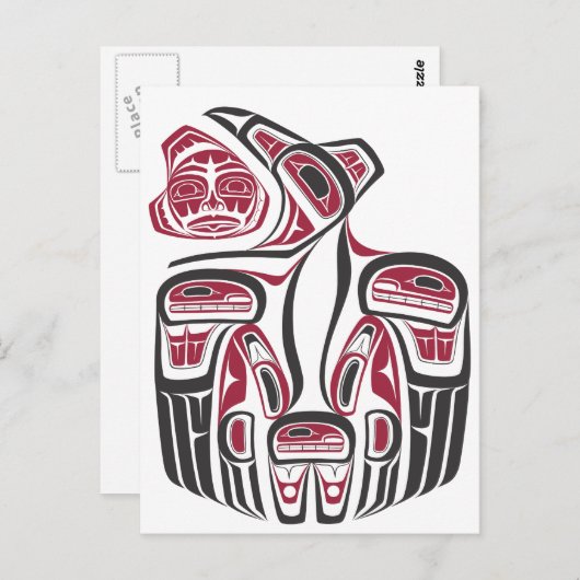 Haida Raven Design Postkarte (Vorne/Hinten)