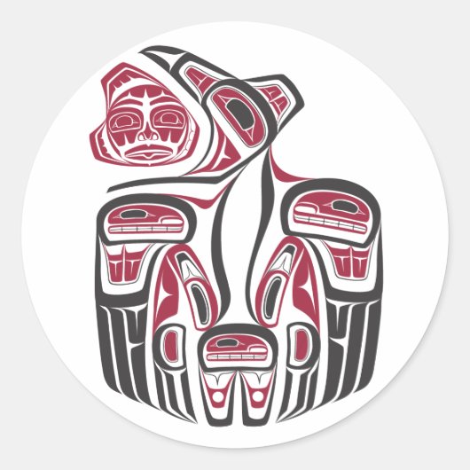 Haida Raven Sticker (Vorderseite)