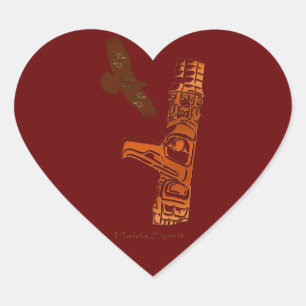 HAIDA SPIRIT Adler & Totem Pole Art Stickers