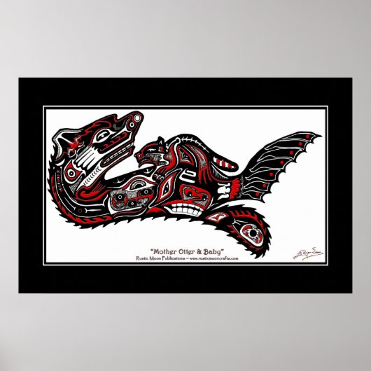 "HAIDA SPIRIT" Erstklassige Otter Art Print Poster (Vorne)