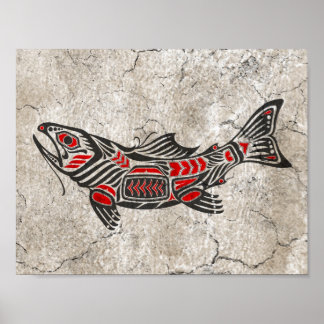 Haida Spirit Fish Poster