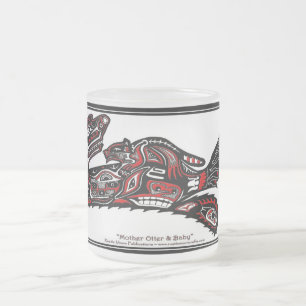 "HAIDA SPIRIT TASSE" Eine amerikanische Otter Art Mattglastasse