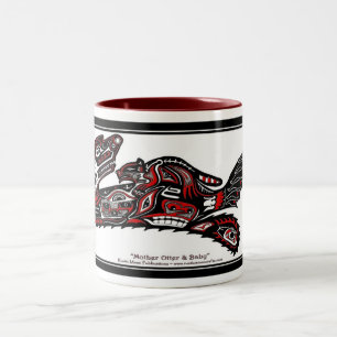 "HAIDA SPIRIT TASSE" Eine amerikanische Otter Art Zweifarbige Tasse