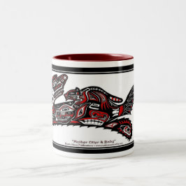 "HAIDA SPIRIT TASSE" Indianische Otters Zweifarbige Tasse