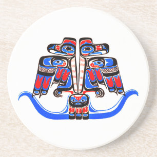 Haida-Stil Pacific Northwest Doppelter Donnervogel Getränkeuntersetzer