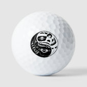 Haida Thunderbird Black and White Eagle Circle Golfball (Vorderseite)