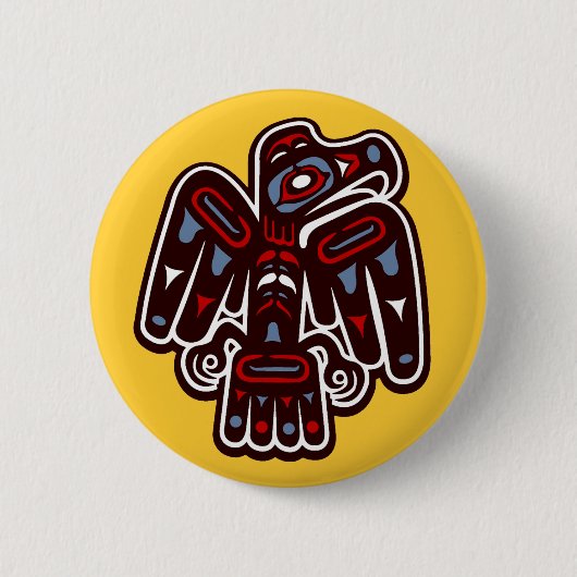 Haida Thunderbird Button (Vorderseite)