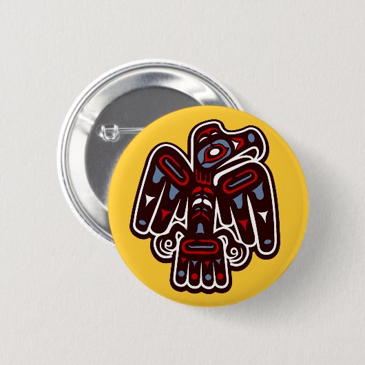 Haida Thunderbird Button (Vorne & Hinten)