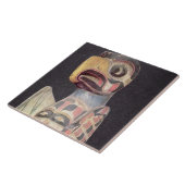 Haida-"Thunderbird" Statue (gemaltes Holz) Fliese (Seite)