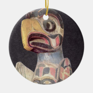 Haida-"Thunderbird" Statue (gemaltes Holz) Keramikornament