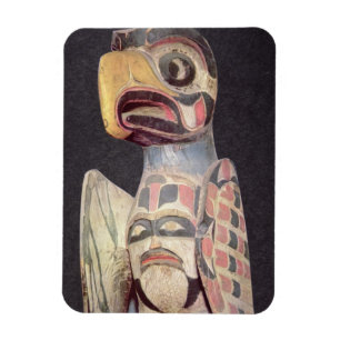 Haida-"Thunderbird" Statue (gemaltes Holz) Magnet